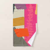 Silhouette botanique moderne Blocs de couleur Arti (Serviette à main)
