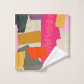 Silhouette botanique moderne Blocs de couleur Arti (Gant de toilette)