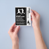 Silhouette Boxing Match, Boxing Class Advert Flyer (Hand)