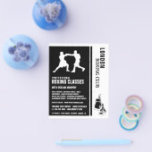 Silhouette Boxing Match, Boxing Class Advert Flyer (Enkel)