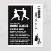Silhouette Boxing Match, Boxing Class Advert Flyer (Voorkant)