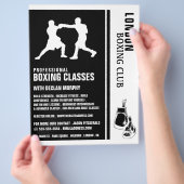 Silhouette Boxing Match, Boxing Class Advert Flyer (Hand)