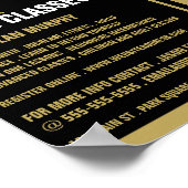 Silhouette Boxing Match, Boxing Class Advert Poster (Hoek)