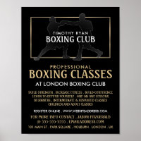 Silhouette Boxing Match, Boxing Class Advert