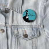 Silhouette Bride Bridal Party Maid of Honor Button (In situ)