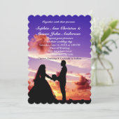 Silhouette Bride et Faire-part de mariage de couch (Debout devant)