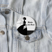 Silhouette Bride Moeder van de Bride Button / Pin (In situ)