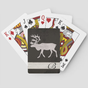 Silhouette Buck Monogram Card Deck Speelkaarten