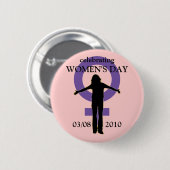 Silhouette Button, vrouwendag Ronde Button 5,7 Cm (Voorkant /achterkant)