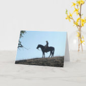 Silhouette - Carte de voeux vierge (Fleur jaune)