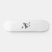Silhouette Cat in ruimte - Kies achtergrondkleur Skateboard (Horizontaal)