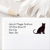 Silhouette Cat Pet Animal Custom Etiket (Insitu)