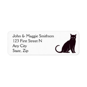 Silhouette Cat Pet Animal Custom Etiket