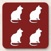 Silhouette Cats Bier Onderzetter (Voorkant)