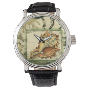 Silhouette Conch Shell Horloge