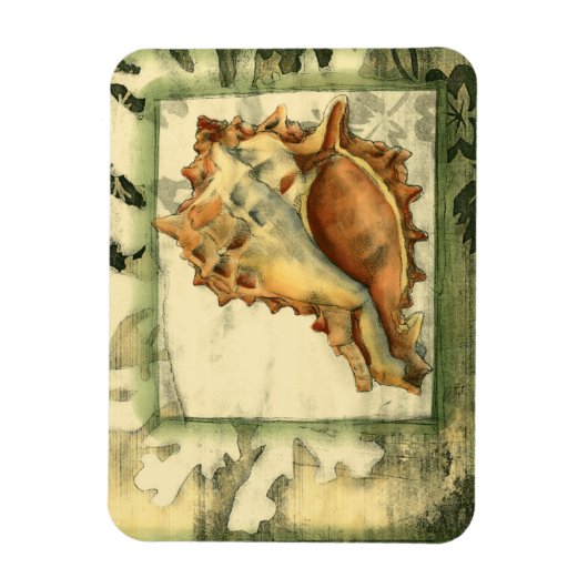 Silhouette Conch Shell Magneet (Verticaal)