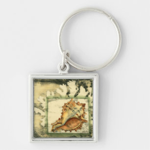 Silhouette Conch Shell Sleutelhanger