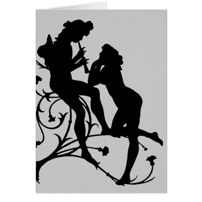 Silhouette Couple Music Lovers (Voorkant)