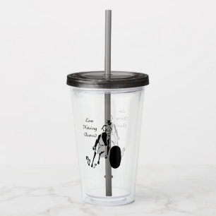 Silhouette Cowgirl Barrel Racing Acryl Drinkbeker