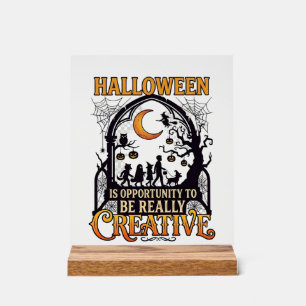 Silhouette Créatif Enfants Halloween Croissant De