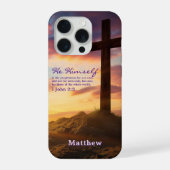 Silhouette Croix Verset de la Bible Personnalisé (Verso)