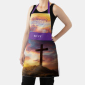 Silhouette Cross Schrift gepersonaliseerd Schort (Insitu)