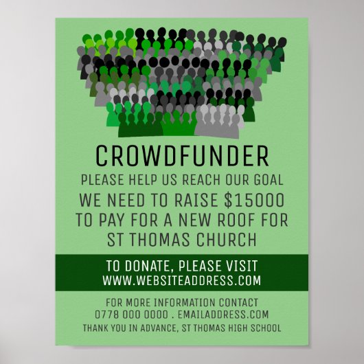 Silhouette Crowd Design, Crowdfunder, Crowdfunding Poster (Voorkant)