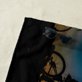 Silhouette Cyclist Strandlaken (In situ)