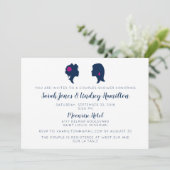 Silhouette Dames Invitation Douche Sexe Invitation (Debout devant)