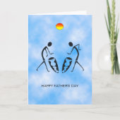 Silhouette Dansers Viering Vaderdag Kaart (Voorkant)