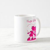 Silhouette de baiser rose de la Mug Valentine (Devant droit)