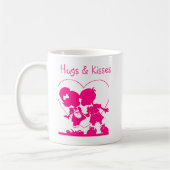 Silhouette de baiser rose de la Mug Valentine (Gauche)
