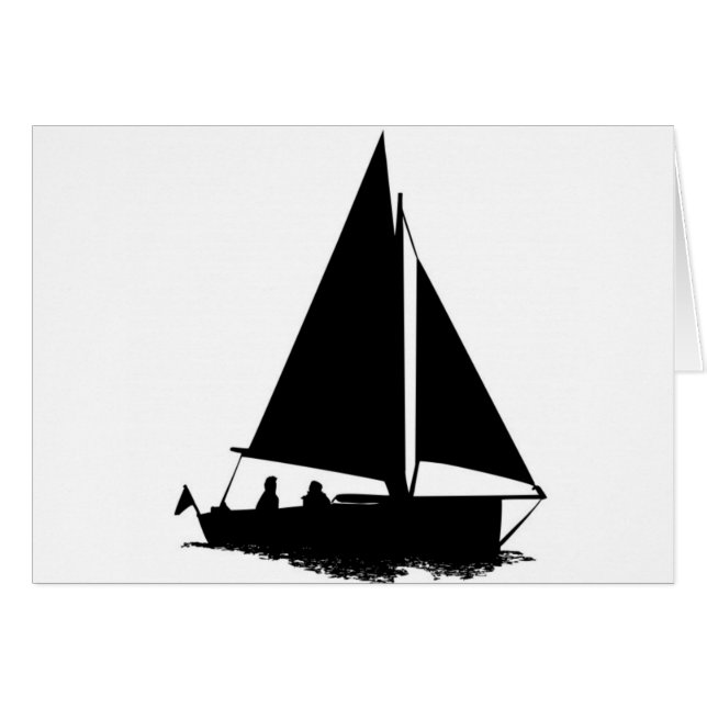 Silhouette de bateau noir (Devant horizontal)