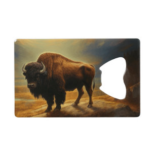 Silhouette de Bison de Buffalo au Coucher du Solei