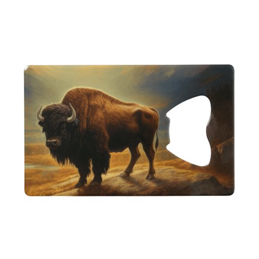 Silhouette de Bison de Buffalo au Coucher du Solei (Dos Horizontal)
