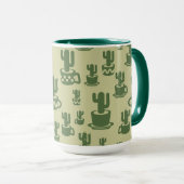 Silhouette de cactus succulent dans les tasses Com (Devant droit)