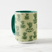 Silhouette de cactus succulent dans les tasses Com (Devant gauche)