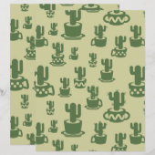 Silhouette de cactus succulent en tasses Feuille d (Devant / Derrière)