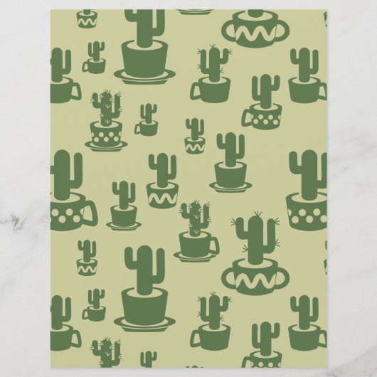 Silhouette de cactus succulent en tasses Feuille d (Devant)