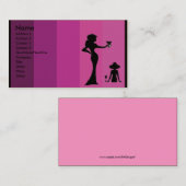 Silhouette de carte de visite de femmes (Devant / Derrière)