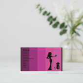 Silhouette de carte de visite de femmes (Debout devant)