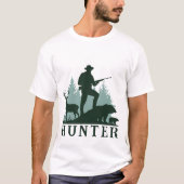 Silhouette de chasseur rustique avec T-shirt de la (Devant)
