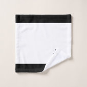 Silhouette de chat & monogramme sur serviettes de (Gant de toilette)