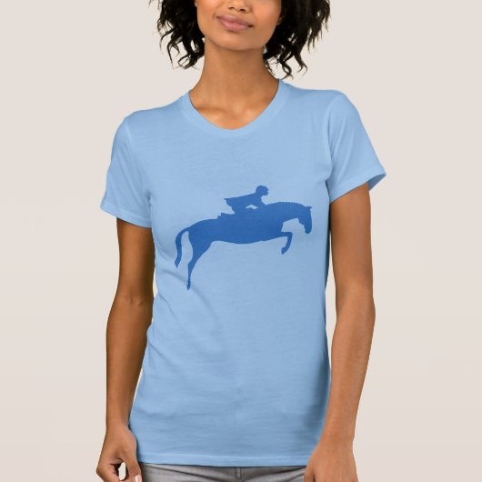 Silhouette de cheval de pullover (bleue) (Devant)