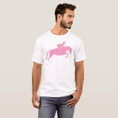 Silhouette de cheval de pullover (rose) (Devant entier)