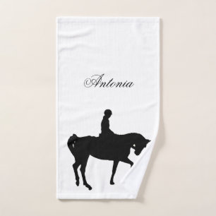 Silhouette de cheval et de cavalier