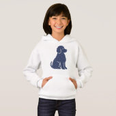 Silhouette de chien bleu Art minimal (Devant entier)