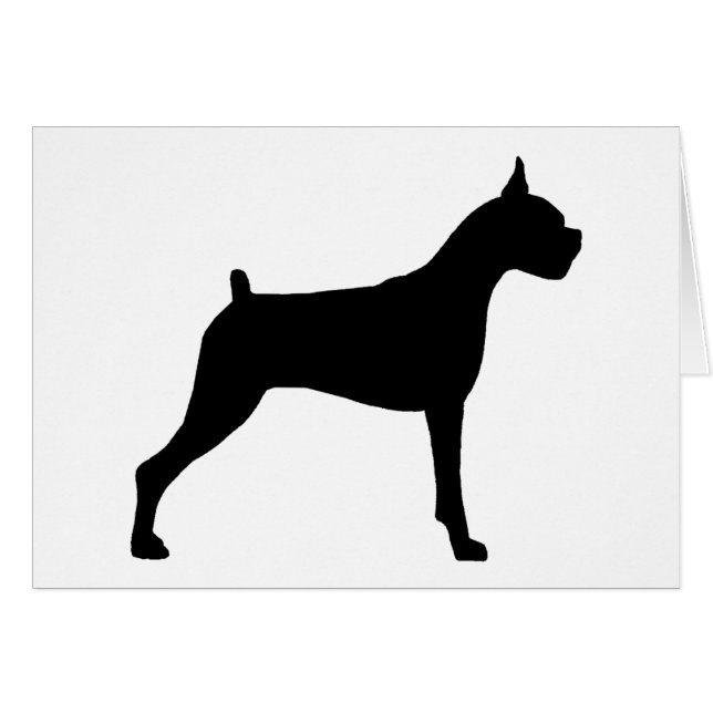 Silhouette de chien de boxeur (Devant horizontal)