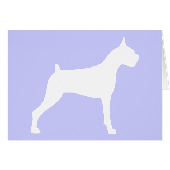 Silhouette de chien de boxeur (blanche) (Devant horizontal)