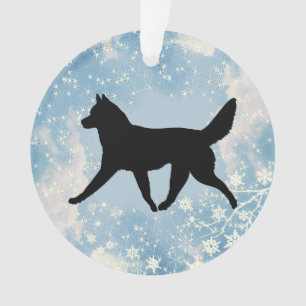 Silhouette de chien de traîneau